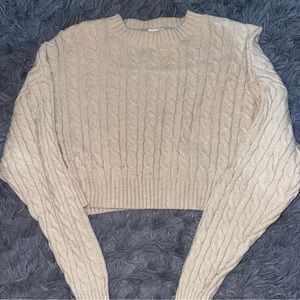 Cream Cropped Sweater